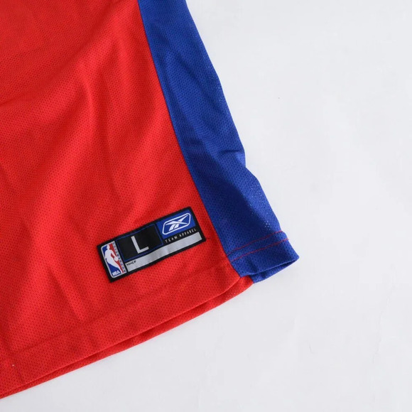 Reebok NBA Authentics Detroit Pistons #22 Prince Red Blue Basketball Jersey - Picture 3 of 13